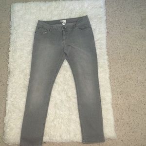 Grey jeans.